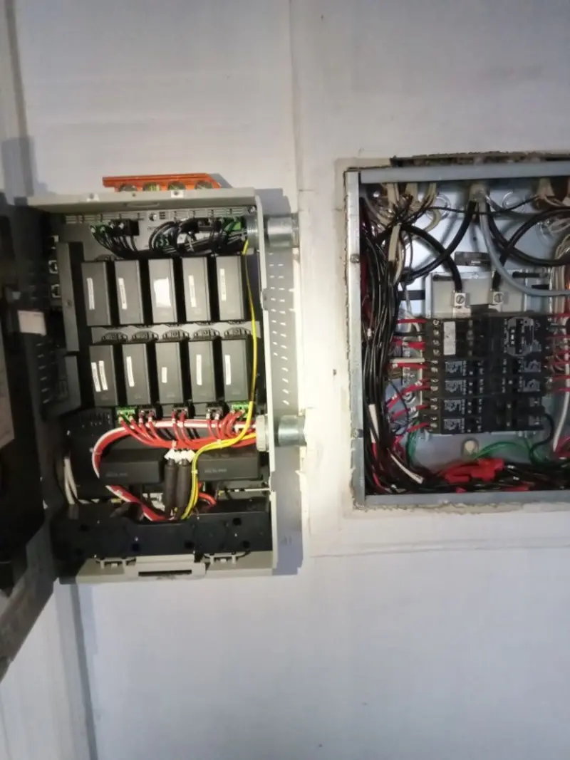Electrical panel upgrade completed for Security Camera Wiring in Brackenridge
